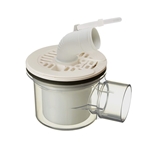 横引　防水パン用排水トラップ　本体：透明　目皿：アイボリーホワイト　ＧＮＴ－ＳＷＭーＷ１