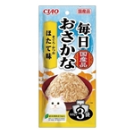 ＣＩＡＯ　チャオ　毎日おさかな　まぐろ・かつお ほたて味　３袋