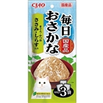 ＣＩＡＯ　チャオ　毎日おさかな　まぐろ・かつお ささみ・しらす入り　３袋