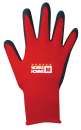 ５０１３　１８Ｇ天然ゴム背抜き手袋レッドＭ