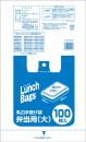 エプロンブロック　乳白手提げ袋　弁当用（大）０.０１８ｍｍ厚　１００枚