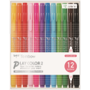 トンボ　水性サインペン　１２色セット