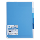 キングジム　Ｓハードホルダー５山インデック透明７６６Ｔアオ