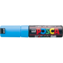 三菱　ユニポスカ　太字角芯　水色