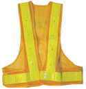 LEDフラッシュ安全ベスト　60mm幅　フリーサイズ　黄生地×黄テープ　No.721
