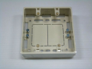 未来工業　モール用スイッチボックス　２ヶ用　ミルキーホワイト　ＭＳＢ－２Ｍ