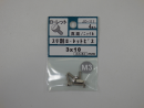 パーツハウス 真鍮ニッケルすり割ローレットビス M3X10  JO-111