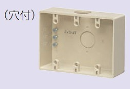 未来工業　露出スイッチボックス　コネクタ無し　穴付　３ヶ用　ベージュ