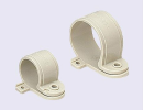 未来工業　ＶＥ管　片サドル　３６　ベージュ　１個入
