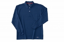 ホシ服装　２２５　長袖ポロシャツ　６ネイビー　Ｓ