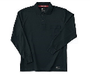 ホシ服装　２２５　長袖ポロシャツ　４ブラック　３Ｌ
