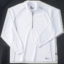 ホシ服装　２２９　長袖ＺＩＰシャツ　１０　ホワイト　４Ｌ