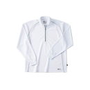 ホシ服装　２２９　長袖ＺＩＰシャツ　１０　ホワイト　Ｍ