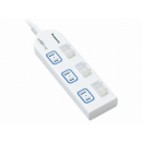 パナソニック　ザ・タップＸ　３個口　個別スイッチ付　３ｍ　ホワイト