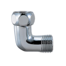 カクダイ　ナットつきフレキ用エルボ（クローム）　６４９２－１３