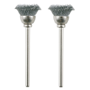 プロクソン　ワイヤーブラシ　カップ型　φ２.３５ｍｍ軸　２本　Ｎｏ２８９５３